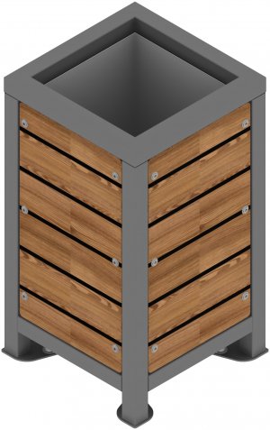 Štvorcový kôš 40L z HPL materiálu