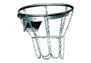 Kôš na basketbal s reťazovou sieťou (12 sieťových upevňovacích úchytov)