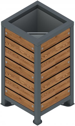 Štvorcový kôš 70L z HPL materiálu
